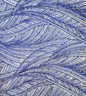 Two Tone Metallic Tulle D#5 - Royal Blue