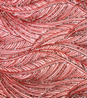 Two Tone Metallic Tulle D#5 - Red