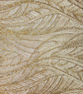 Two Tone Metallic Tulle D#5 - Fawn
