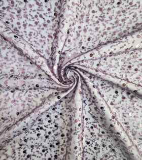 French Beaded Spankle Tulle - Grape