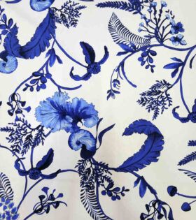 Printed Cotton Poplin - Blue