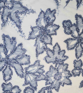 Maria Novelty Lace - Denim Blue