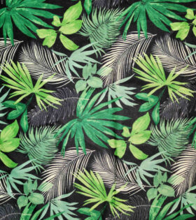 Printed Mini Matt - Leaves - Black