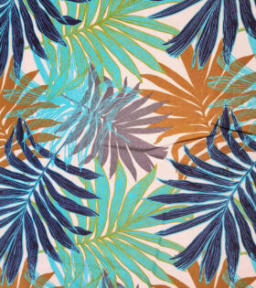 Printed Mini Matt - Leaves - Aqua
