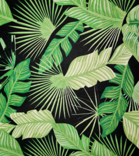 Printed Mini Matt - Leaves - Black