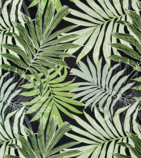 Printed Mini Matt - Leaves - Black