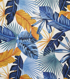 Printed Mini Matt - Leaves - Blue