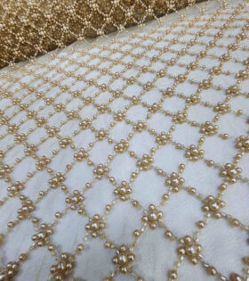 Diamond Pearl Tulle - Gold