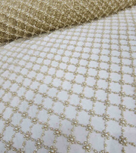 Diamond Pearl Tulle - Beige