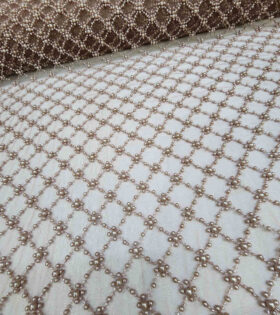 Diamond Pearl Tulle - Fawn