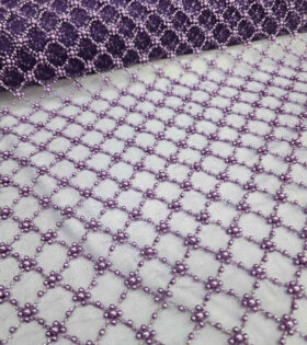 Diamond Pearl Tulle - Purple