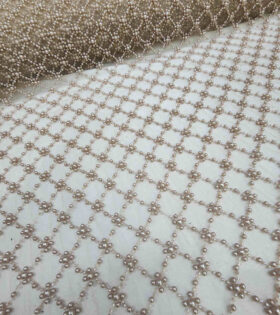 Diamond Pearl Tulle - Almond
