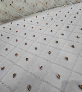 Rhinestone Tulle - Rose Gold
