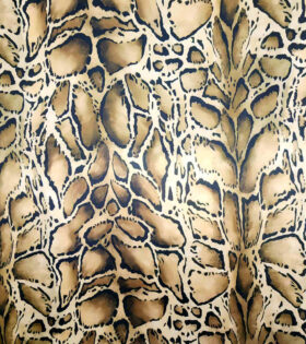 Digital Printed Duchess Satin - Natural