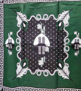 Khanga Cotton - Rope Star - Bottle Green