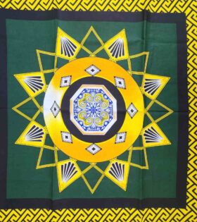 Khanga Cotton - Star - Bottle Green