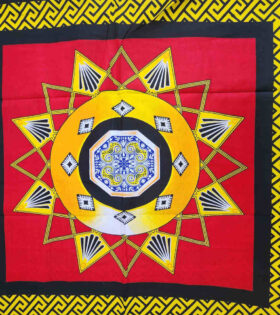 Khanga Cotton - Star - Red