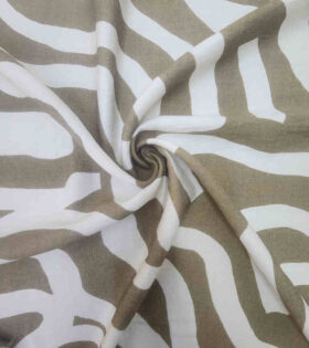 Printed Nylon Rayon - Khaki
