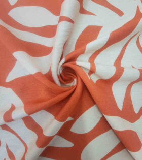 Printed Nylon Rayon - Orange