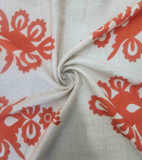 Printed Nylon Rayon - Orange