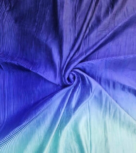 Ombre Pleated Satin - Ocean