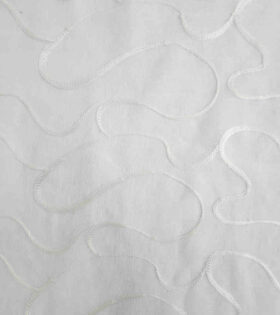 Embroidered Linen Voile D2 - Ivory
