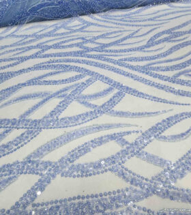 Tia Beaded Tulle - Powder Blue