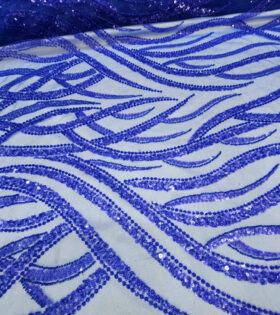 Tia Beaded Tulle - Royal Blue