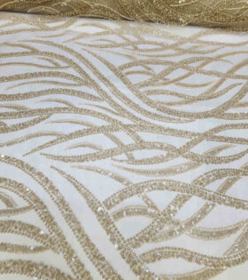 Tia Beaded Tulle - Beige