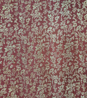 Printed Plisse Satin (Foil) - Rust