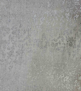 Printed Plisse Satin (Foil) - Silver