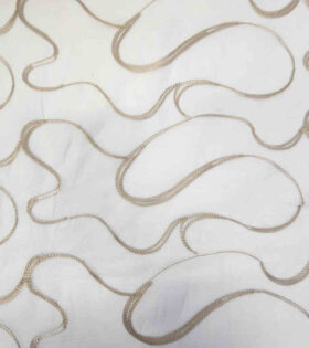 Embroidered Linen Voile D2 - Sand