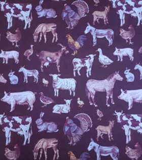 Printed Mini Matt - Farmyard - Chocolate