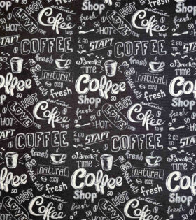Printed Mini Matt - Coffee Break - Black