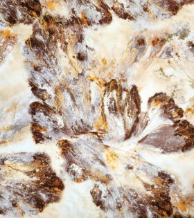 Foil Look Printed Duchess Satin