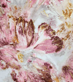 Foil Look Printed Duchess Satin