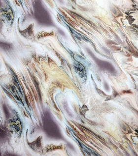 Foil Look Printed Duchess Satin