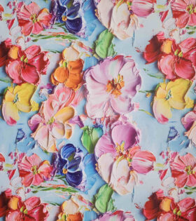Digital Printed Duchess Satin - Floral