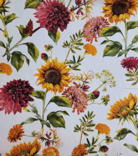Printed Mini Matt - Sunflower - White