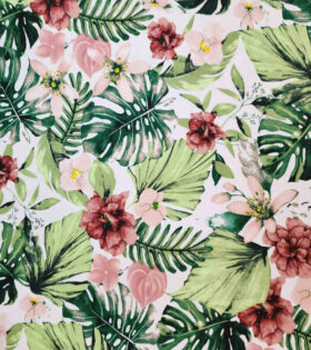 Printed Mini Matt - Tropical Leaves - Cream