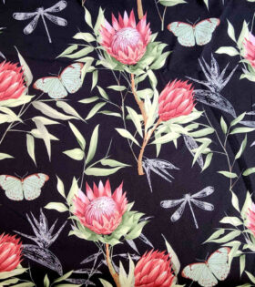 Printed Mini Matt - Protea - Black