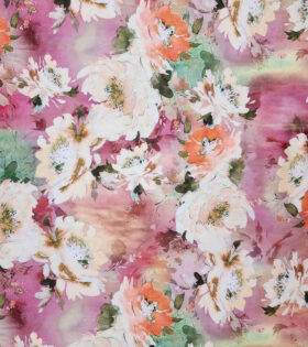 Printed DTY - Floral - Dusty Pink
