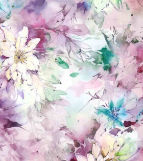 Printed DTY - Floral - Lilac