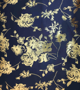 Plain Foil Duchess Satin - Navy Blue