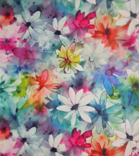 Digital Printed Duchess Satin - Floral
