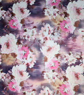 Digital Printed Duchess Satin - Floral