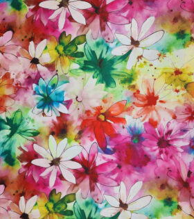 Digital Printed Duchess Satin - Floral