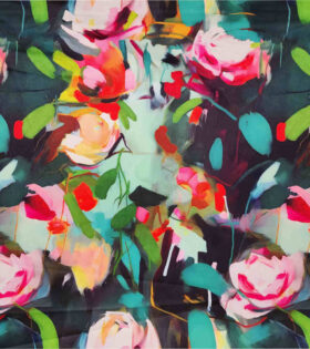 Digital Printed Duchess Satin - Floral