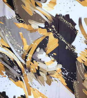 Foil Look Printed Duchess Satin