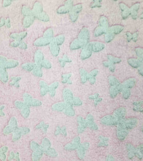 Mongolian Fleece - Glow In The Dark - Butterflies